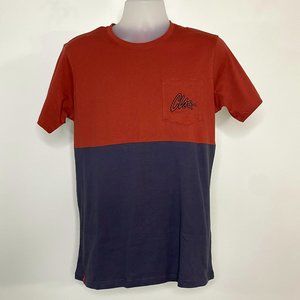 CLSC COLOR BLOCK MEN'S T-SHIRT BURGUNDY AND NAVY